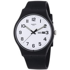 해외 스왓치 Swatch Classic Quartz Silicone Strap Black 20 Casual Watch (Model: SUOB705) PROD22800
