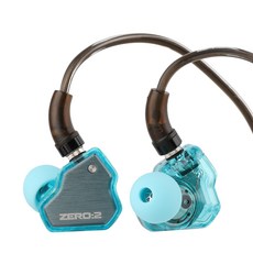 IEM 유선 이어버드 음악가용 OFC IEM 케이블 게임용 이어버드 다이나믹 드라이버 7Hz x Crinacle Zero 2 업데이트 10mm, C, Blue No Mic - ifiotg