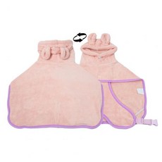 개 고양이 고양이를위한 애완 동물 건조 타월이 높은 흡수성 수영 목욕 가운 작은 중간 개 후드 목욕 가운을위한 작은 애완 동물 XS 분홍색 1개