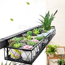 실내 거실 발코니 화분 베란다 73호 + 덧신 증정 Apgudb1 kirahosi 받침대 선반 꽃 화분대, 블랙 30*20*12cm