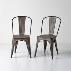 톨릭스 목판체어 1+1 카페 빈티지 감성 인테리어 인더스트리얼 tolix 의자, 러스티1+1