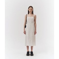 던스트 포 우먼 H-LINE SLEEVELESS DRESS IVORY STRIPE UDDR3B227IV