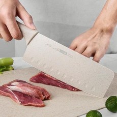 올스텐 일체형 전문가 아기 이유식 칼세트 가정용 과수도 도마 2종 세트 주방 숙소, 01 베이지과기