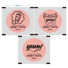 버블티 컵 실링기 필름 플라스틱 음료 포장기 씰링, 드렁큰레드잉글리쉬YUM2800시트, 1개
