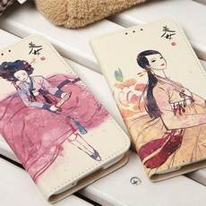 핸드폰케이스 미인DB도 캐릭터 카드 지갑형 가죽 다이어리 폰케이스 휴대폰 케이스