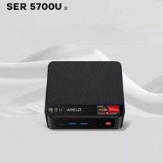 [성의샵] BEELINK SER5 Pro 5700U AMD 라이젠7 베어본 미니PC 컴퓨터본체 최신출시, 표준버전(메모리 하드디스크 미포함), 블랙, 1개