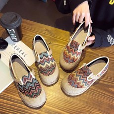 패턴 에스파듀 슬립온 여름 로퍼 신발 wld 565238009780