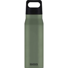 SIGG Explorer 리프 그린 스테인리스 스틸 병 (1L) 무공해 및 누출 방지 재사용 가능한 물병 손잡이가 달린 무취 금속 물병, 단일옵션