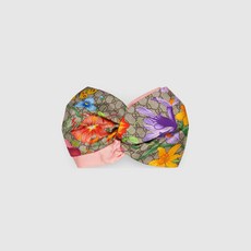 Gucci GG Flora print silk headband 609319 3GC02 9772