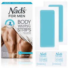 Nad's For Men Body Wax Strips - Wax Hair Removal For Men - At Home Waxing Kit With 20 Waxing Strips