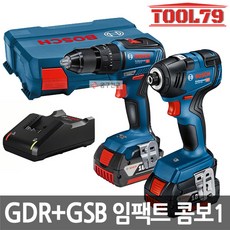 보쉬 충전 콤보 세트 BL 18V 5.0Ah GDR18V-200 + GSB18V-55 세트, 1세트, 본품 + 추가배터리2개 이상