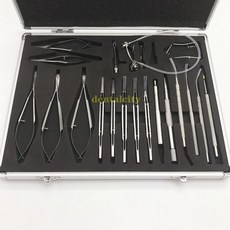 [JS]안과 백내장 및 안구용 세트 수술 기구 눈 마이크로 21 개, 02 Stainless steel set, 1개