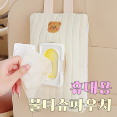 잇츠타임 차량 유모차 휴대용 물티슈 파우치, 1개, 토끼