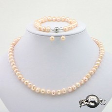 스와로브스키swarovski진주쥬얼리세트진주목걸이진주귀걸이진주팔찌8mm