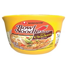 Nongshim Spicy Chicken Noodle Soup Instant Ramen 농심 스파이시 치킨 누들 수프 인스턴트 라면 12팩 한국식 전자레인지 볼 수프 믹스, 1개