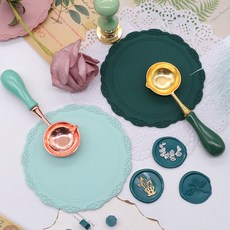 실링왁스 앤틱 실리콘 받침대 씰링, 3.민트 (SW-849)