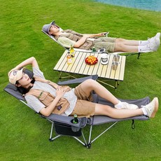 캠핑의자실버, 블랙 + 머리받침 + 양쪽 팔걸이 + 사이드포켓 + 수