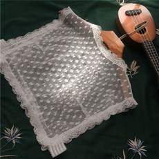 넥케이프 모조카라 매치하기좋은 여성 인테리어 카라페이크 칼라 이너 반신 망사셔츠 여름