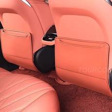 장안 디팔 S7 좌석 등받이 보호대 발차기 방지 가죽 보호 커버, Orange, 오렌지, 1개