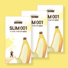 아우성 슬림(SLIM)-12P 슬림형 콘돔 / 바나나향, 3박스, 12개입
