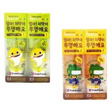 페리오 엄마 치약이 투명해요 핑크퐁 80g 2개입 아동치약