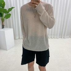 남자여름긴팔니트