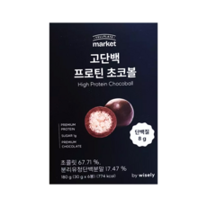 풀플레이트마켓 와이즐리 고단백 프로틴 초코볼 6P