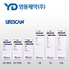 영동 제약 유리스캔 케톤 검사지 100매 단백뇨 혈뇨 pH 당뇨 당 소변 검사 키트, 1종(단백질)
