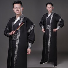 고대복장 에스닉 남자 학생 엔틱 도련님 멋진 영상 협객 사진 넓다 소매길이 두루마기 봄계절