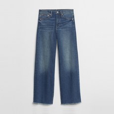 해외 Gap 여성 캐주얼 데님진 와이드 5포켓 데님 팬츠 619376-33251