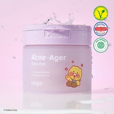 타가 리틀춘식이 아크네이저 진정 비건 토너 패드, 1개, 80개입