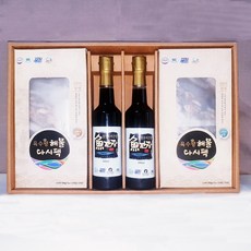 멸치명가 육수왕 선물세트 3호-해물다시팩2종+삼천포어간장 500ml 2병