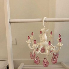 샹들리에 양말건조대 인테리어소품 양말거치대, 1개, 32클립 접이식 빨래건조대x그린 1