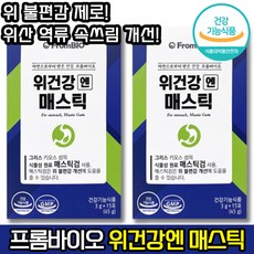 [ 대한민국 대표 위건강 건강식품 ] 이병헌 프롬바이오 위건강엔 매스틱 매스틱검 1 050mg 함유 메스틱 분말 가루 프로바이오 위건강앤 위 불편감 개선 도움 식약처인증건강기능식품, 45g, 2개