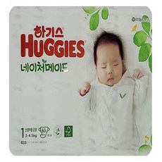 하기스 네이처메이드 밴드형 기저귀 신생아용 1단계(3~4.5kg), 60매