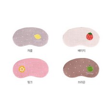 헤라클라쓰 과일포인트 찜질겸용 수면안대 냉온찜질용 젤팩포함 수면안대, 도트과일챠콜