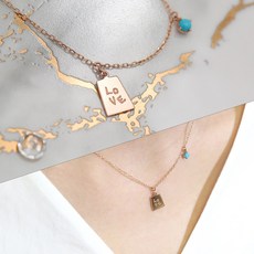 18케이포도송이유색팬던트