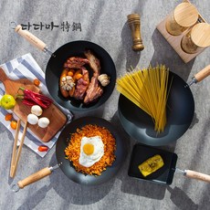 국산 다다마특강 웍 궁중팬 프라이팬 28cm 30cm 세트 인덕션 무쇠팬 무쇠 주물팬 그릴팬 캠핑 무쇠팬 무쇄팬 구이팬 볶음팬 웍팬 감바스 삼겹살 후라이팬, 다다마특강 무쇠 궁중팬 30cm