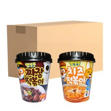 (1BOX 16개) 뽀로로 떡볶이 4종 (치즈 짜장 크림 매콤), (1BOX) 치즈(8개)+짜장(8개), 1개