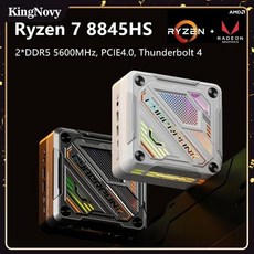 미니PC 방화벽 NAS PFSENSE AMD 데스크탑 게이밍 미니 컴퓨터 라이젠 7 8845HS 7840HS 사이버펑크 윈도우 11 DDR5 5600MHz 25G 2 LAN 사무실, 없음, 없음, 63) 64GB DDR5 2TB NVMe Ryzen