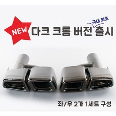 NEW 최신형 다크 크롬 팰리세이드 듀얼 사각 머플러팁, 다크 크롬 R타입