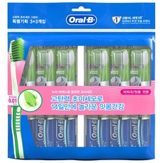 오랄비 고탄력 초미세모 그린티 칫솔, 6개입, 1개