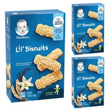 Gerber 그래듀에이트 릴 비스킷 126g, 3개, 바닐라 위트 (Vanilla Wheat)