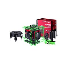 YEVOLT YVGLL4XS16DPGb 16 라인 그린 빔 4 면 레이저 레벨 하루 종일 작업 360 ° 회전 베이스 안경 고정밀 기계, 1개