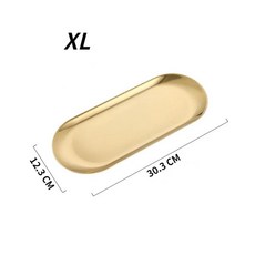 스테스 디저트 다이닝 플레이트 골드 실버 너트 케이크 과일 트레, 4.Gold-XL, 1개