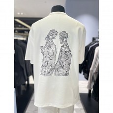 지오송지오 ZG3TS332 WH 에곤쉴레 엠브로이드 반팔 티셔츠 백화점 아울렛 (3668759)