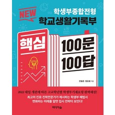 New 학생부종합전형 학교생활기록부 핵심 100문 100답:2022 대입 개편에 따른 고교학년별 학생부기재요령 완벽 해설!, 미디어숲