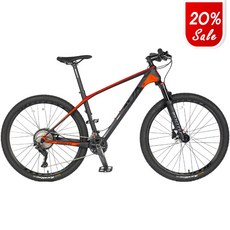 [사바자전거]SAVA TORCH5.0 사바 토치5.0 27.5인치 카본MTB자전거 데오레 22단 100% 완조립, 블랙레드, 15