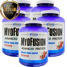 가스파리 뉴트리션 MyoFusion 고급 프로틴 파우더 딸기 & 크림 1814g 헬스 근육 유청 단백질 보충제, ５개　　(개당 112,000원 - 코드 845p)