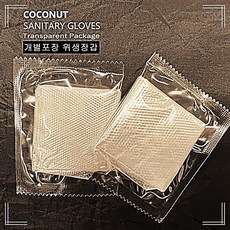 코코넛개별포장비닐위생장갑팩매 1팩2매 위생장갑 비닐 개별포장 코코넛 GWCC5253, 1개, 1개